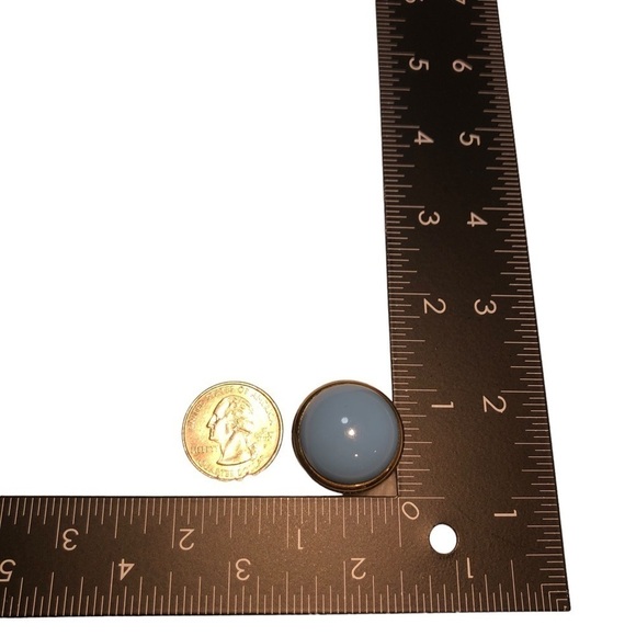 Vintage Coro, Robins Egg Blue Silver Metal Clip On Earring - Picture 6 of 6